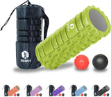 Foam Roller with Massage Balls, Back Roller for Back Pain, Muscles, and Deep Tissue Exercise, High Density EVA Material Massage Roller for Physio-Therapy, Body Fitness and Myofascial Release (Black).