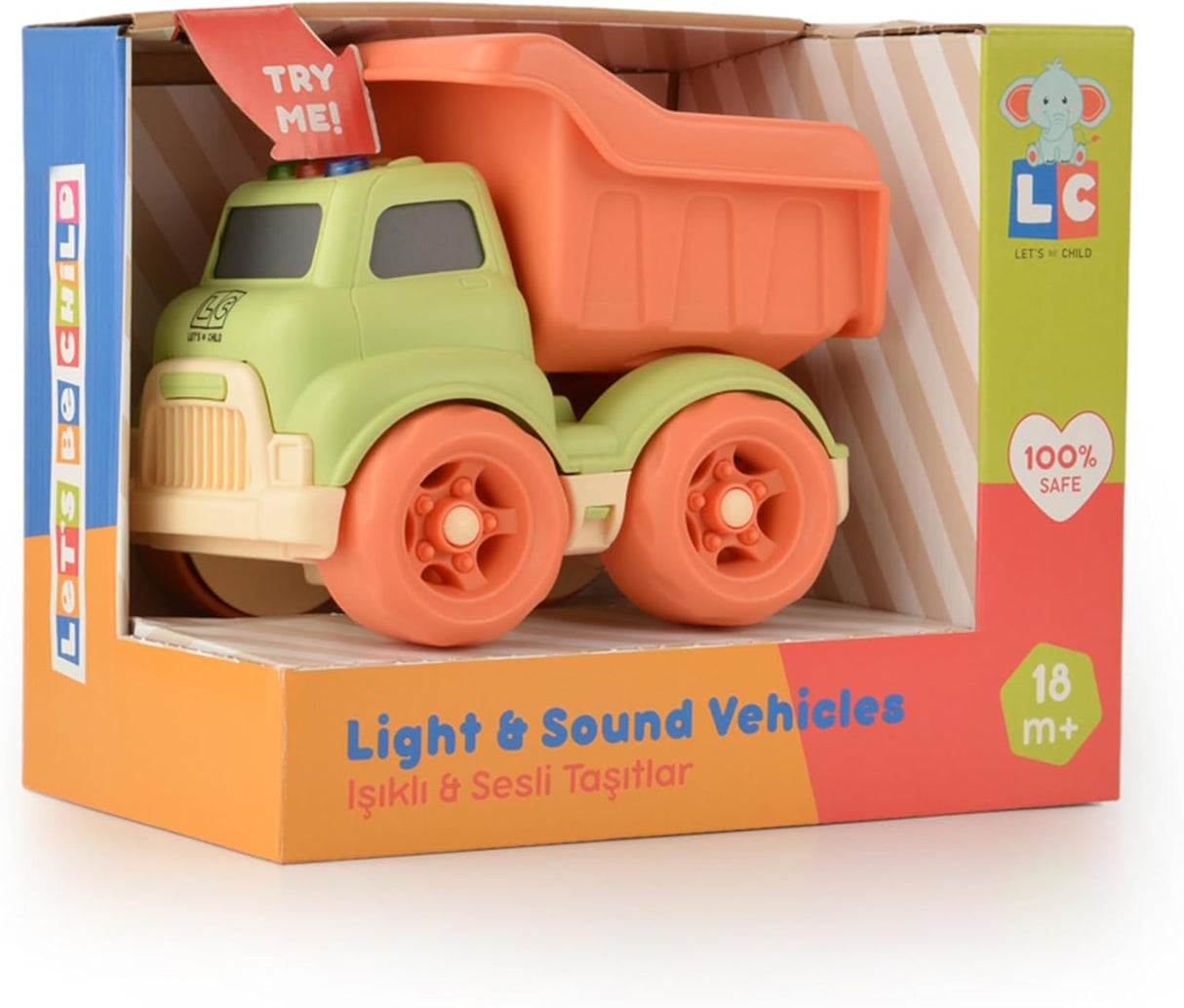 lets be child Dump Truck Toys for Kids Light & Sound Trucks for Toddler | Fun & Safe Car Toy, FDA-Approved, Phthalate-Free, Boosts Creativity | Indoor & Outdoor Play, Boys Girls Baby Toddlers Gifts.