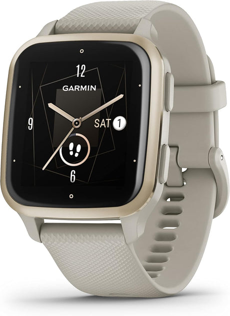 Garmin Venu Sq 2, AMOLED GPS Smartwatch, All-day Health Monitoring and Fitness Features, Music Storage, Sports Apps and More, Square Design Smartwatch with up to 11 days battery life, Black.