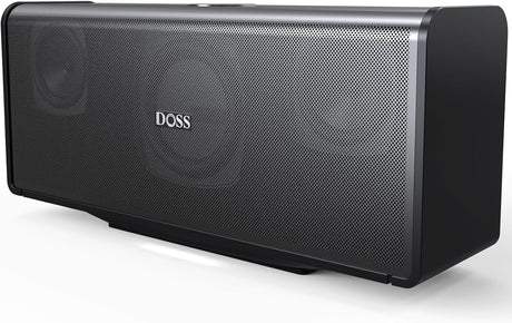 DOSS SoundBox Ultra Bluetooth Speaker with 2.1 Sound Channel Audio,80W Superior Sound with Deep Bass, Two DSP Technologies, 18H Playtime, Bluetooth 5.3, Wireless Speaker for Home, Office,Bedroom-Black.