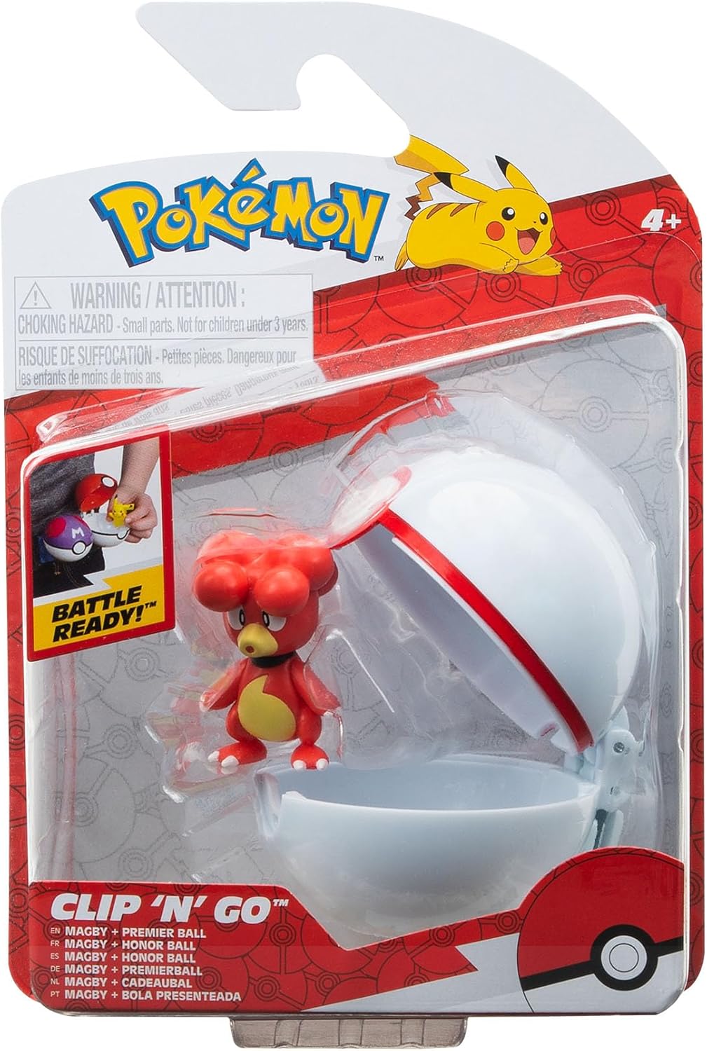 Pokémon Clip ‘N’ Go Bulbasaur and Poké Ball Includes 2-Inch Battle Figure and Nest Ball Accessory.