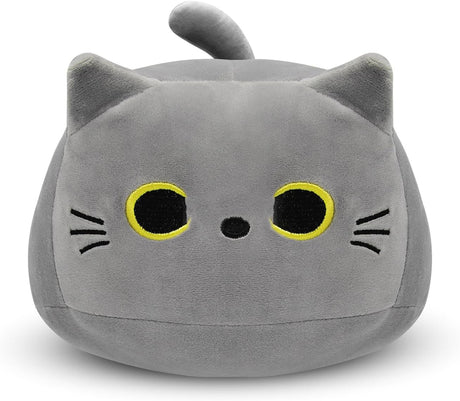 MUFEIRUO 30 CM Grey Cat Plush Pillow,Gray Cat Stuffed Animals,Cute Cat Kitten Plushie for Boys Girls,Kawaii Cat Plush for Cat Lovers,Gift for Boys Girls Kids.