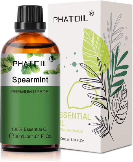 PHATOIL Peppermint Essential Oil 100ML, Pure Premium Grade Peppermint Essential Oils for Diffuser, Humidifier, Aromatherapy, Candle Making.