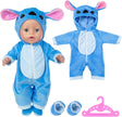 Doll Clothes Outfits Overalls for 14-17 Inch Baby Dolls, Doll Clothes with Hhanger Socks, Blue Doll Clothes for 35-45 cm New Born Baby Dolls Girls Birthday.