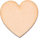 Pack of 10 MDF 60mm Hearts by WWS - Arts & Crafts, Scrapbooks, Decorations.