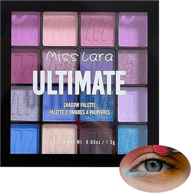 Xumann Purple Blue Eyeshadow Palette, 16Color Long Lasting Waterproof Eye Shadow Pallets for Women Make up.