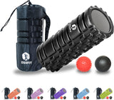 Foam Roller with Massage Balls, Back Roller for Back Pain, Muscles, and Deep Tissue Exercise, High Density EVA Material Massage Roller for Physio-Therapy, Body Fitness and Myofascial Release (Black).