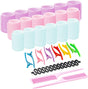 Bellucci 33 Pieces Hair Rollers Set-Self Grip Curler Rollers- 18 Pieces Rollers of 3 Different Sizes Which Includes 44mm, 30mm and 22mm-12 Pieces Duckbill Sectioning Clips-2 Combs and a Braid.