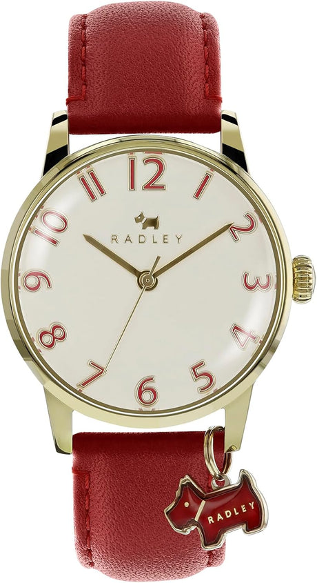 RADLEY Ladies Red Leather Strap Watch RY2250.