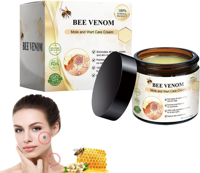 Turonu Bee Venom Cream, 2024 New Bee Venom Repair Cream, Turonu Bee Venom Treatment Cream, Bee Venom Removal&Treatment Cream for All Skin Types(1Pcs).