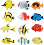 cobee Plastic Tropical Fish Toys, 12Pcs Mini Fishes Ocean Animal Figures Party Favors Plastic Sea Life Creatures Tropical Fish Figure Play Set Sea Animals Toys Aquarium Decorations.