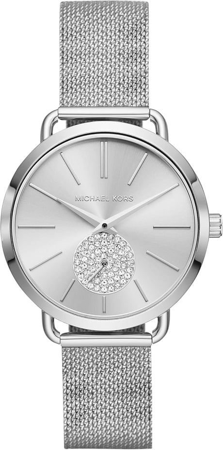 Michael Kors Portia Watch for Women, Quartz movement with Stainless steel or Leather strap.