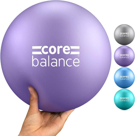 Core Balance Soft Pilates Ball 23cm / 9 Inch, Small Anti Burst, Yoga Exercise Fitness Physiotherapy Physical Training, Inflatable Straw For Easy Inflation, 200kg Weight Capacity.