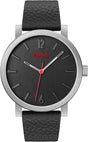 HUGO Analogue Quartz Watch for Men with Black Leather Strap - 1530115.