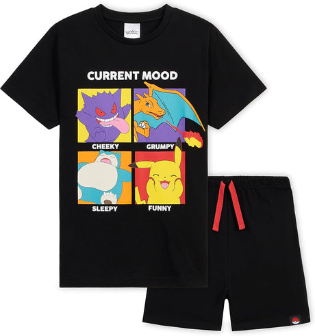 Pokemon Boys Short Pyjamas Set, Breathable Lounge Wear - Gifts for Boys.