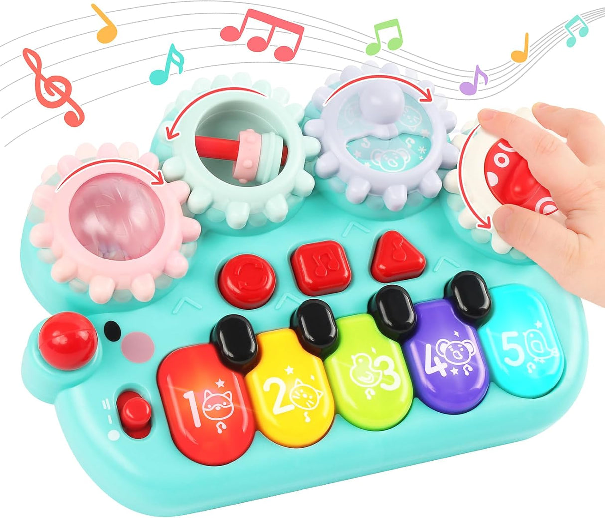 Baby Xylophone Toy for 1 Year Old Kids, 2 in 1 Musical Instrument Toy for 6 12 18 Months Toddlers, Birthday Gift for 1 Year Old Boys Girls, Xylophone Music Toy with 8 Notes Piano Keyboard and 2 Sticks.