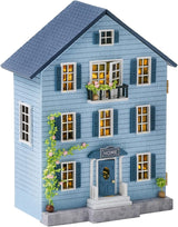 CUTEROOM Diy Dolls House Kit,Miniature Dolls House Kit with Furniture and LED Lights,Handmade Crafts Diy Miniature Room Kit for Teens Adult Gift (Molan House).