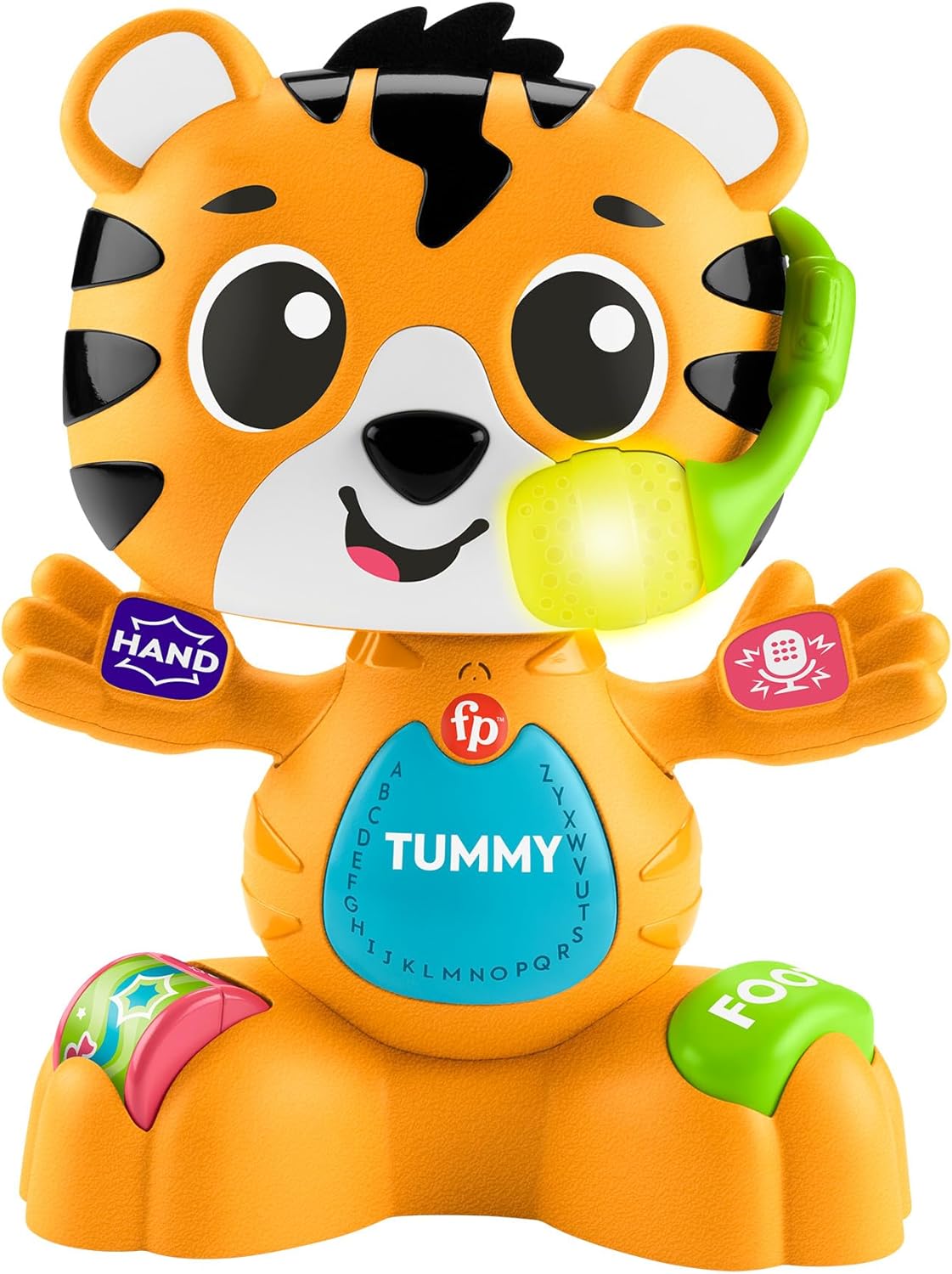 Fisher-Price Baby Learning Toy Link Squad Jam & Count Panda with Music & Lights for Ages 9+ Months, UK English Version, Compatible Only with Link Squad Items, HYL22.