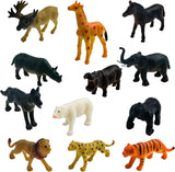 12pcs Safari Animals Toys, Mini Jungle Animal Figurines Animals Toys for Kids Plastic Safari Animal Figures African Animal Playset Jungle Wild Animal Zoo Figurines for Toddlers 3 4 5 6 Years Old