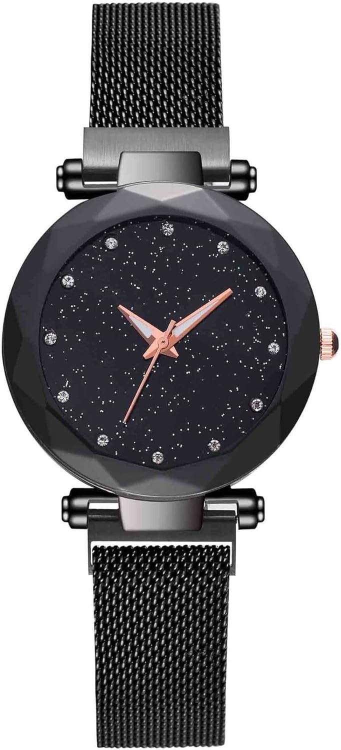 Wrist Watch for Women, Fashion Giltter Sparkle Bling Designed Quartz Analog Women's Watch with Stainless Steel Strap.