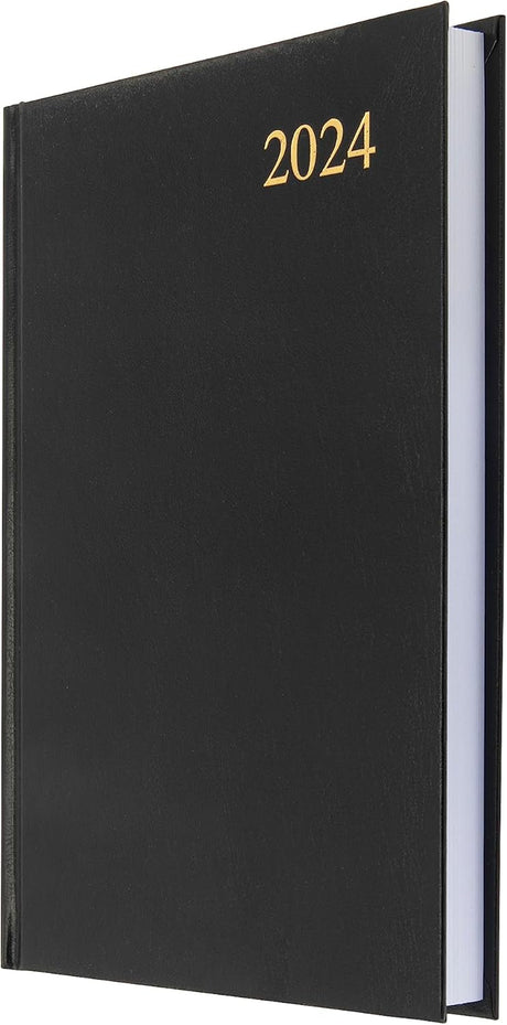 Collins Debden Collins Essential A4 Diary 2024 Daily Planner - 2024 Page A Day Diary Journal & 2024 Planner - Business Office Academic and Personal Use - A4 Size (Black).