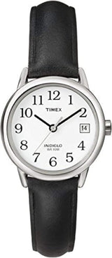 Timex Easy Reader Women's 25 mm Leather Strap Date Window Watch.