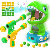 EagleStone Moveable Dinosaur Shooting Toys Triceratops Action，Kids Shooting Games with LCD Score Record&LED, Enhancing Hand-Eye Coordination Toys for Boys and Girls.