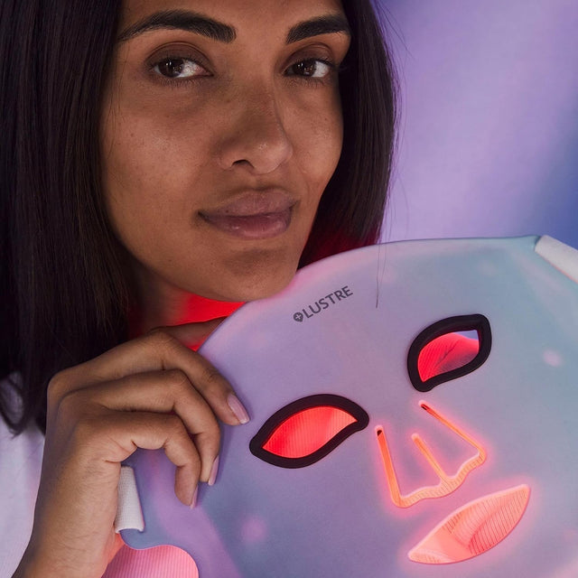 LUSTRE® ClearSkin Revive LED Mask - For Blemish Prone Skin | Red & Blue Light beauty therapy for Face.