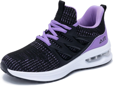 GOOBON Womens Running Trainers Air Cushion Ladies Walking Shoes Breathable Lightweight Sport Sneakers for Tennis Gym Casual Size 4-9.