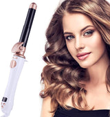 XINYUNXIN Curling Iron with Long Wand, Rotating Automatic Curling Iron, 13-Speed Temperature Adjustable, 30 Seconds Instant Heating, 1H Automatic Shut-Off, Anti-Scald, 110-240V Dual Voltage (B).