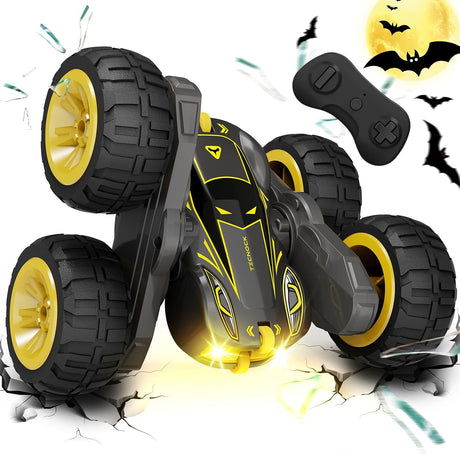 Tecnock 2024 Remote Control Cars with 2.4 Ghz Remote Control 360°Flip Stunts RC Car Monster Truck with Colorful Light for 3-12 Years Outdoor Toy Gift for Kids.