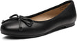 DREAM PAIRS Womens Classic Bow Flats Ballerina Slip on Formal Casual Pumps Style Shoes.