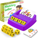 HahaGift Educational Toys for 3 4 5 Year Olds kids Gifts, Matching Spell Game Toys, Letter Recognition Spelling and Reading Learning Montessori Toys for 2 3 Year Olds.