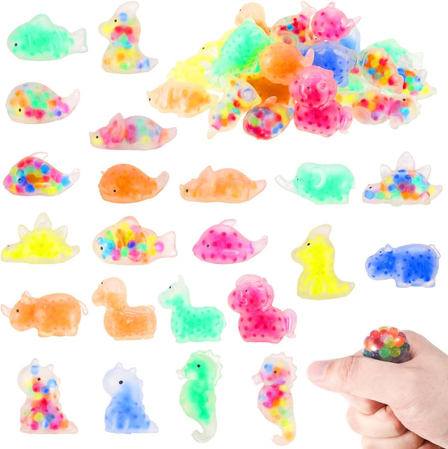 Fuyamp 22PCS Squishy Balls With Water Beads, Sensory Stress Fidget Toys Mini Mochi Squishy Toys For Kids Stress Relief Party Bag Fillers Tfor Boys Girls Birthday Gifts.