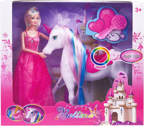 HAPITOIZ Pregnant Unicorn & Fairy Tale Princess Doll with Color Change Baby Unicorn, Horse Unicorn Toys Gifts, Birthday for Girls Kids Aged 3+.