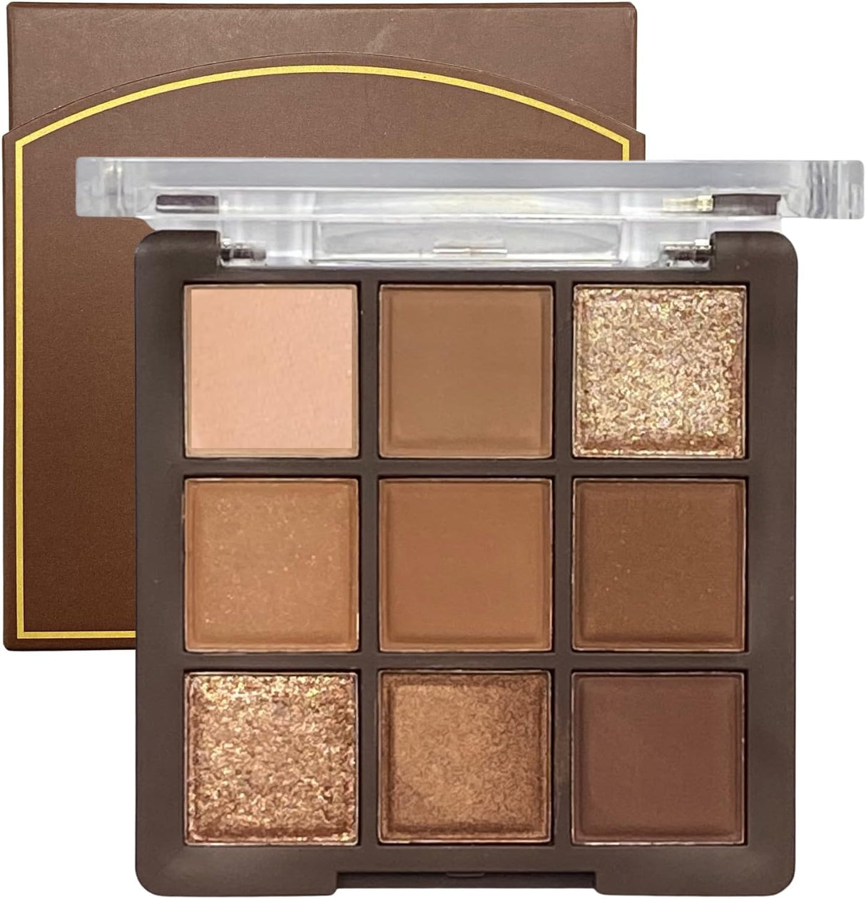 Tongyend Chocolate Eyeshadow Palettes, 9 Colour EyeShadow Palette Matte & Glitter Eyeshadow, Multipurpose Make-up Palettes, Long Lasting Brown Eye Shadow Pallets for Women.