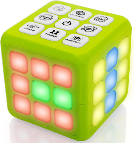 Tevo Cube-it Memory Game Flashing Cube Memory & Brain Game - 7 in 1 Handheld Games For Kids, Electronic Puzzle Games Cube - STEM Toys For Boys & Girls.