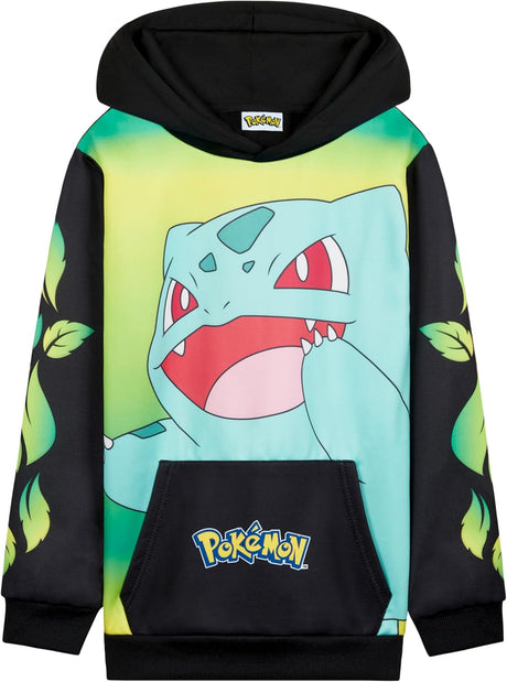 Pokemon Boys Hoodie with Cuffed Sleeves, Kangaroo Pocket - Anime Gifts.