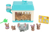 Little Live Pets - Mama Surprise Minis, Feed and nurture a Lil' Mouse Inside their Hutch so she can be a Mama, She has 2, 3, or 4 Babies with Surprise Accessories to Dress Up the Babies,.