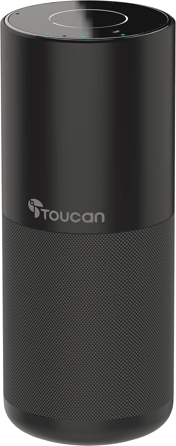 TOUCAN Connect Video Conference System HD - Camera for PC with 1440P FHD, 5W Speaker, 4 Echo Cancelling Mics - Webcam with Microphone (1 Pack).