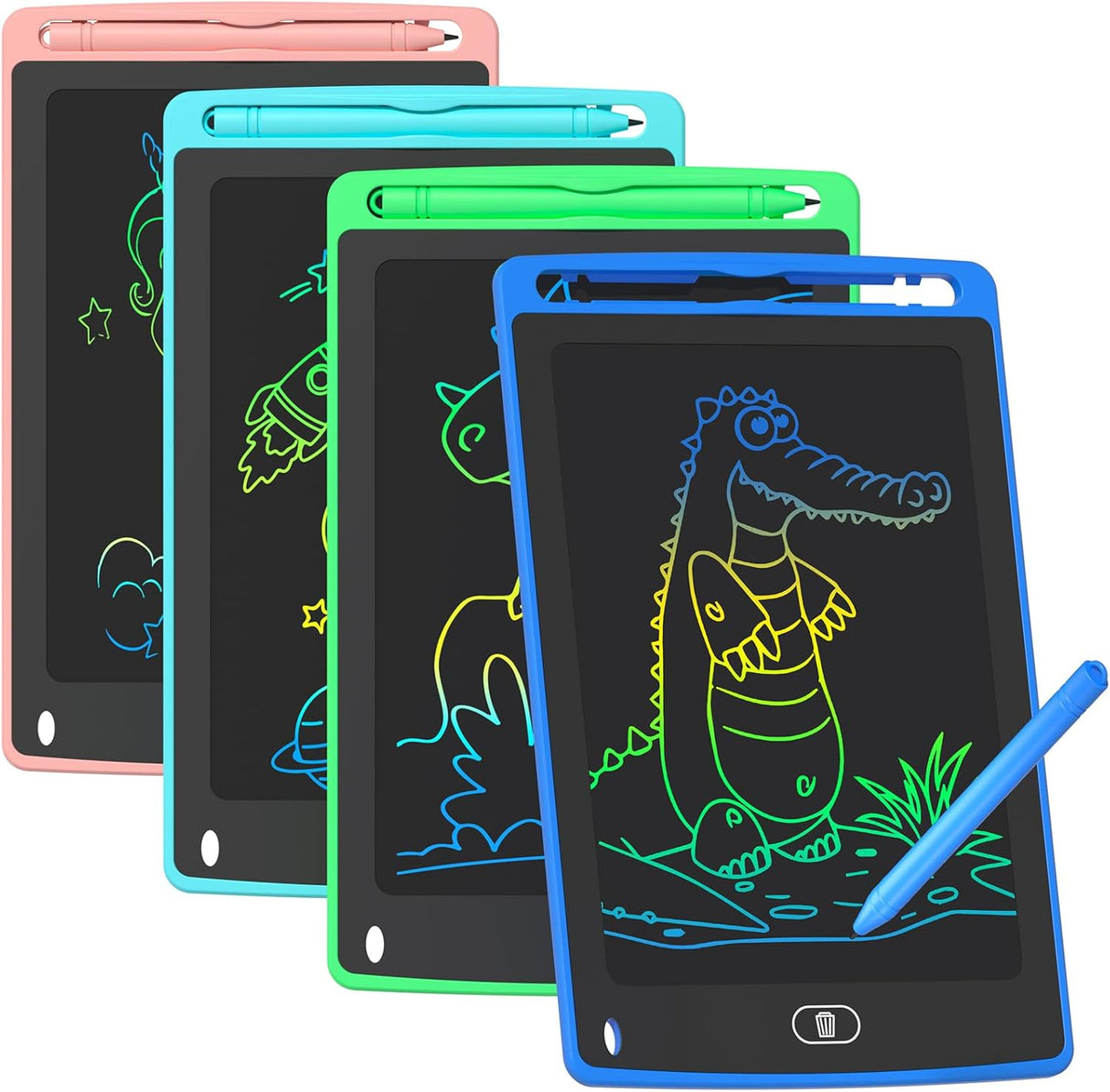 4 Pack LCD Writing Tablet for Kids, 8.5 Inch Colorful Doodle Board Drawing Tablet, Birthday Gifts Educational Learning Toys for Boys Girls Age 3 4 5 6 7 8.