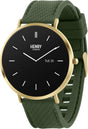 Henry London Amoled Khaki Silicone Strap Smart Watch.