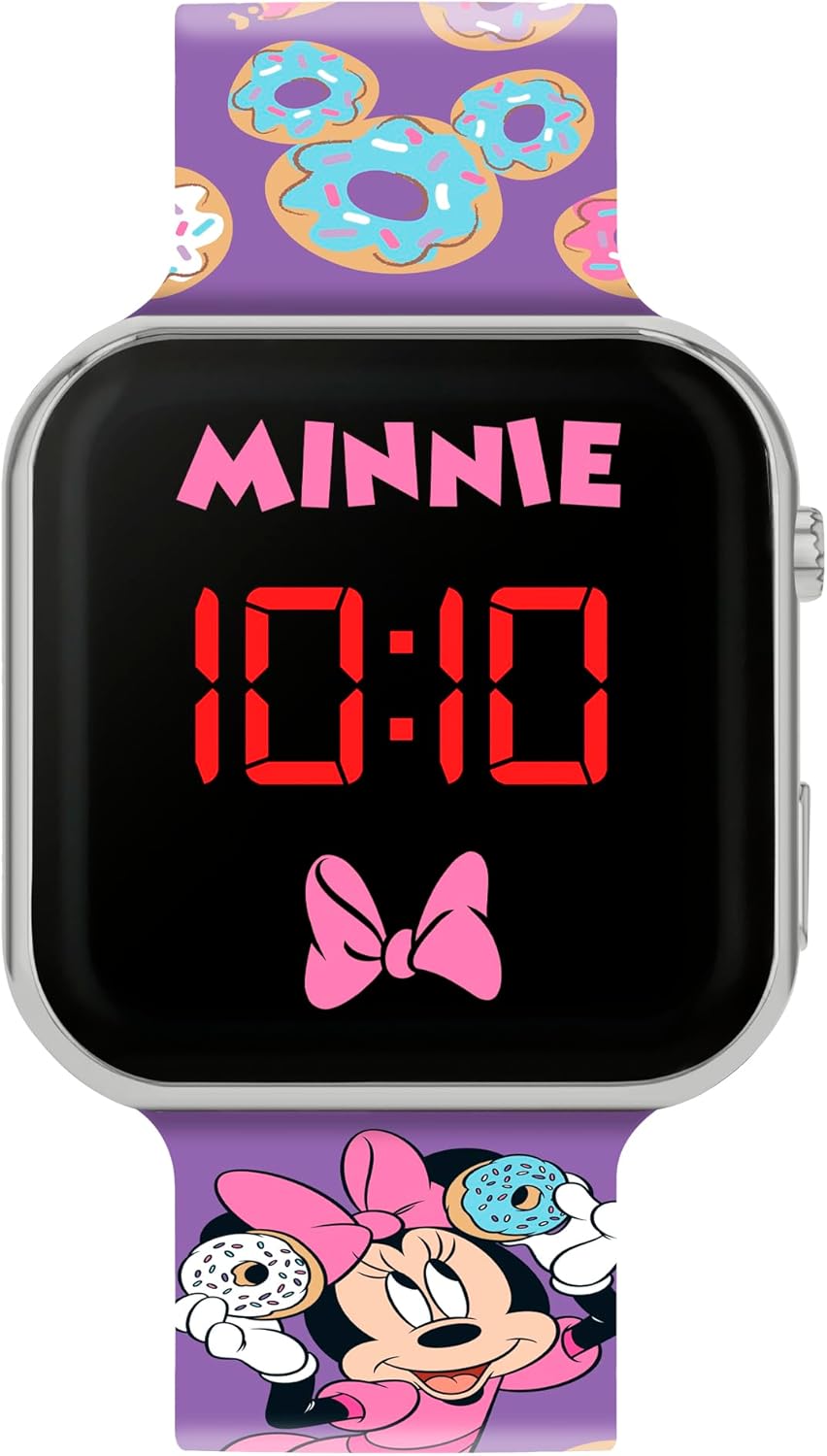 Minnie Mouse Kids LED Digital Quartz Watch with Silicone Strap.