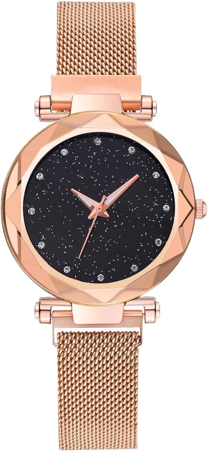 Wrist Watch for Women, Fashion Giltter Sparkle Bling Designed Quartz Analog Women's Watch with Stainless Steel Strap.