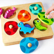 SYHLN Dinosaur Peg Puzzles Wooden Toys for 1 2 Year Old: Montessori Toys for 1 Year Old Boys Girls Christmas Birthday Gifts - Preschool Educational Toys for Toddlers Age 1 2 3.