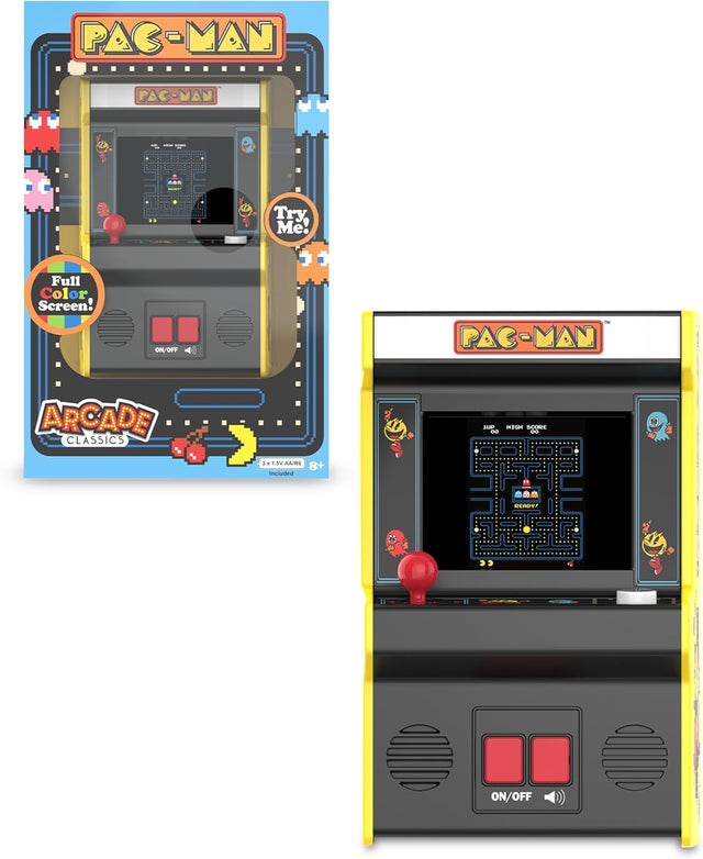 Arcade Classics Pac-Man - Retro Mini Arcade Game, 4-Color Screen, Great Gift for Kids 8 to 98.