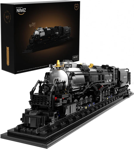 Nifeliz Train The Big Boy Locomotive, Steam Locomotive Building Block Set for Adults, Legendary Steam Train Display Kit for Gift Giving (1818 Pieces).