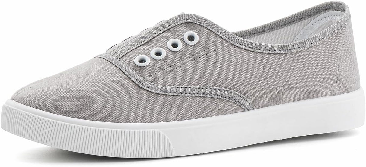 Hitmars Womens Canvas Shoes Slip On Trainers - Fashionable Lightweight and Breathable.