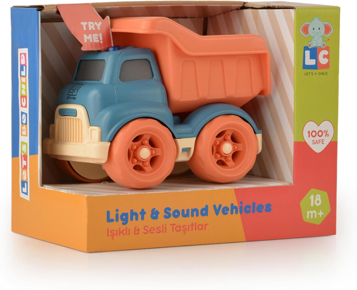 lets be child Dump Truck Toys for Kids Light & Sound Trucks for Toddler | Fun & Safe Car Toy, FDA-Approved, Phthalate-Free, Boosts Creativity | Indoor & Outdoor Play, Boys Girls Baby Toddlers Gifts.