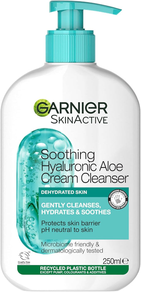 Garnier Gentle Deep Face Cleanser, With Hydrating Hyaluronic Acid, Protecting Ceramides, Purifying Clay, Fragrance Free, Suitable For Sensitive Skin, Pure Active, 250ml.